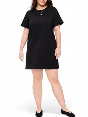 Old Navy Black Vintage Crew-Neck Mini T-Shirt Dress Sz XXL Tall